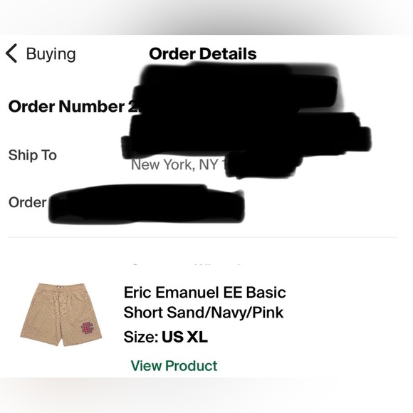 Eric emanuel EE basic short sand pink brand new XL - Picture 2 of 6